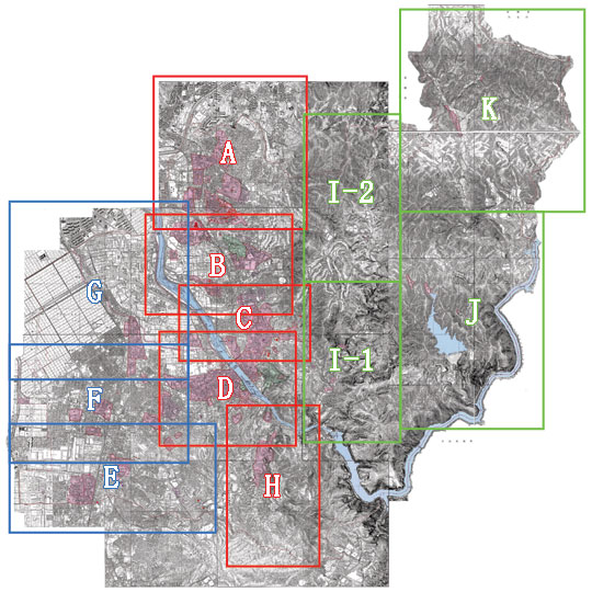 『宇治市遺跡地図(2002年版)』 索引の画像